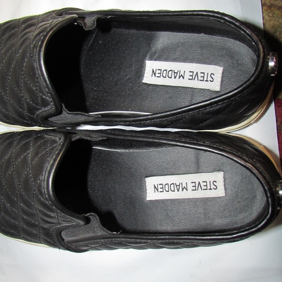 Steve Madden Black Quilted Sneakers - Picture 5 of 6